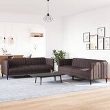  2-dijelni set sofa tamnosmeđi od tkanine | Eponuda.com