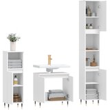  3-dijelni set kupaonskih ormarića bijeli od konstruiranog drva | shoptok.hr