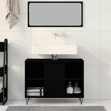  Kupaonski ormar Crna 80 x 33 x 60 cm Konstruirano drvo | Eponuda.com