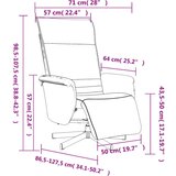  Naslonjač od umjetne kože s osloncem za noge boja cappuccina | shoptok.hr