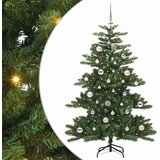 vidaXL Umjetno božićno drvce s nogom s 150 LED dioda Zelena 150 cm PVC | shoptok.hr