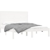  Okvir za krevet od masivnog drva bijeli 140 x 200 cm | shoptok.hr