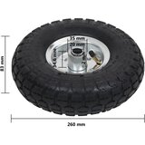  Kotači za teretna kolica 4 kom gumeni 4.10/3.50-4 (260 x 83) | shoptok.hr
