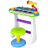 Lean_Toys Otroška klaviatura s stolom in mikrofonom modra | Shoptok.si