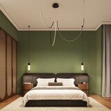 Thoro Črna aluminijasta LED viseča svetilka ALVAR &amp;ndash; Slike
