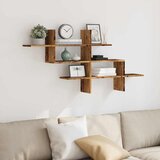  Zidna polica boja staro drvo 124,5x18x60,5 cm konstruirano drvo | shoptok.hr