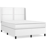vidaXL Box spring postelja z vzmetnico bel 140x190 cm umetno usnje, (20930348) Cene