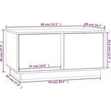  Klubska mizica medeno rjava 80x50x40 cm trdna borovina, (20712301) | Shoptok.si