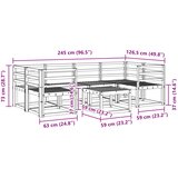  Set vanjskih sofa 7 pcs Prirodna Čvrsto drvo akacije | shoptok.hr