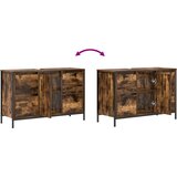 Ormarić za umivaonik s ladicama dimljeni hrast 90x34,5x60 cm | shoptok.hr