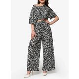 Resti White women's pleated set with black flowers - Clothing | Shoptok.si