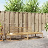  Set vanjskih sofa Bijela 230,5 x 83 x 73 cm Čvrsto drvo akacije | shoptok.hr