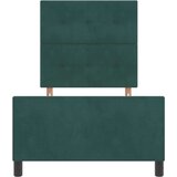  Postelja Temno Zeleno 90x200 cm Žamet, (22049234) | Shoptok.si