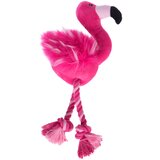 zooplus Pasja igrača flamingo z vrvjo - 1 kos Cene