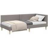  Kutni okvir kreveta s uzglavljem Sivo-smeđa 100 cm x 200 cm | shoptok.hr