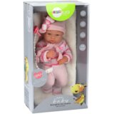  Lutka beba, prugasti džemper, kapa, šal, duda - ružičasta | Shoptok.si