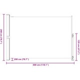  Uvlačiva bočna tenda za terasu 200 x 300 cm crna | shoptok.hr