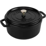 Round Cocotte, 24cm cast iron, black