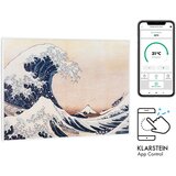 Klarstein Wonderwall Air Art Smart, infracrveni grijač, 80 x 60 cm, 500 W, aplikacija, plavi valovi | shoptok.hr