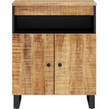  Komoda s 2 vrata 60 x 33 x 75 cm od masivnog drva manga | shoptok.hr