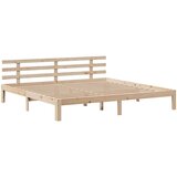 vidaXL Knjižna postelja brez vzmetnice 200x200 cm trdna borovina | Shoptok.si