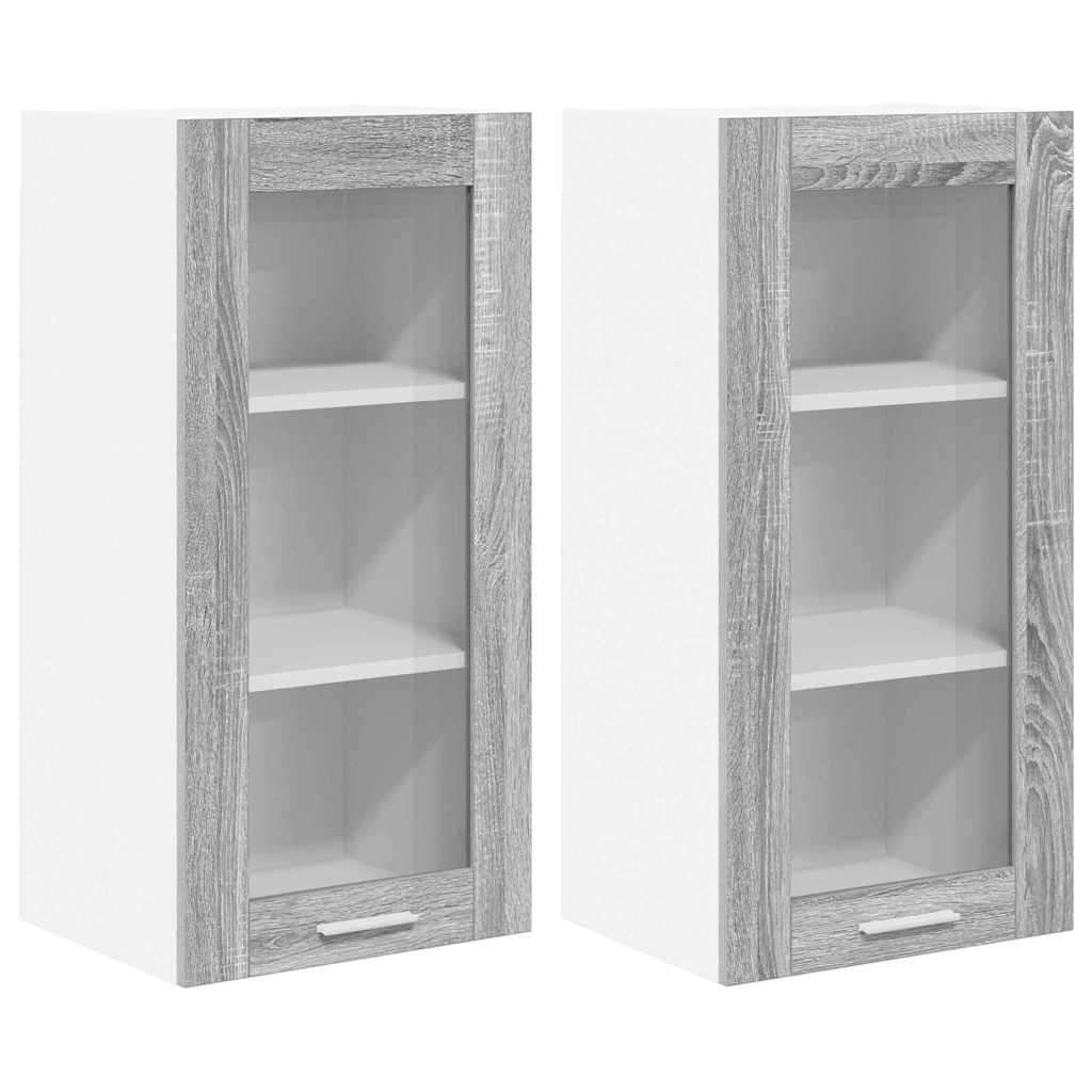  Viseći ormarić s policom Riga 2 pcs Siva Sonoma 40 x 31 x 80 cm | shoptok.hr