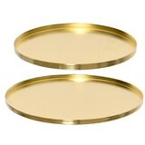 Dekordom novogodišnja dekoracija - deco plate iron set 2pcs 35cm 386508 - gold - kmg ( 043340 )