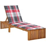 Maison Chic Ležalnik - Sončna ležalnik z blazino trden akacijev les, (22042723) | Shoptok.si