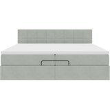  Ottoman krevet s madracem svijetlo sivi 200x200 cm baršun | Eponuda.com