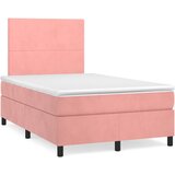 Box spring krevet s madracem ružičasti 120 x 200 cm baršunasti | shoptok.hr
