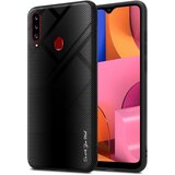 Cadorabo Ohišje, združljiv s Samsung - Stripe Optics v Opal Black - Zaščitni pokrov iz silikona TPU in hrbta iz kaljenega stekla, (20578762) Cene