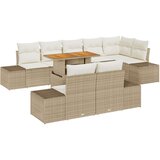  Set vrtnih sofe od 9 dijelova s jastučićima Bež poli ratan | shoptok.hr