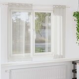 Voile zavjesa sa zavjesama 2 pcs Krema 175 x 140 cm Poliester Cijene