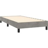 Box spring krevet s madracem svjetlosivi 90x190 cm baršunasti | shoptok.hr