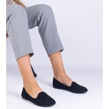 Gemre Valensia Black Classic Faux Suede Ballet Flats | Shoptok.si
