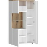 Modern Living Vitrina Dalano, Bela, Barva Hrasta | Shoptok.si