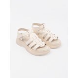 GOODIN Beige leather platform sandals | shoptok.hr