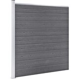  Set WPC ograda 5 kvadratnih + 1 kosa 965 x 186 cm sivi | shoptok.hr