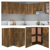  Viseći kutni ormarić boja dimljenog hrasta 57x57x60 cm drveni | shoptok.hr