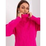 Fashion Hunters Women's fuchsia turtleneck sweater Cijene