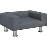 vidaXL Pasja postelja temno siva 50x40x26,5 cm žamet | Shoptok.si