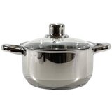 Gusto Casa Steel kozica s steklenim pokrovom 22xh13,5cm / 2 ročaja / indukcija / inox, steklo, (20454485) Cene