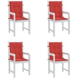 Jastuci za vrtne stolice 4 kom crveni 100x50x3 cm od tkanine | shoptok.hr