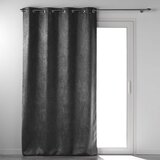 Douceur d intérieur Antracitno siva žametna zavesa zatemnitvena 135x280 cm Melodie – Cene