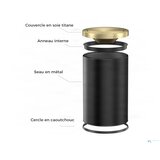 EYN Zlati ali zlato črni koš za smeti | Deluxe GB1755 koš — Crno zlata | Shoptok.si