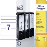 Avery Zweckform Etikete za ozke registratorje 192 x 38 mm 1/25 Cene