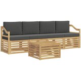  Set vanjskih sofa 5 kom. Bijela i antracit Poliester | shoptok.hr
