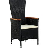  5-dijelni vrtni blagovaonski set s jastucima crni | shoptok.hr