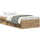 Maison Chic Posteljni okvir - Enojna postelja - Postelja za odrasle brez vzmetnice artisian hrast 100x200 cm-J6821, (21769559) | Shoptok.si
