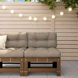  Srednja sofa od masivne borovine s jastucima boja meda Cijene